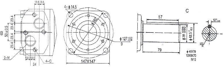 Silnik Hydrauliczny Do WIERTNICY BM6 400 cm3 GR4 [1795]