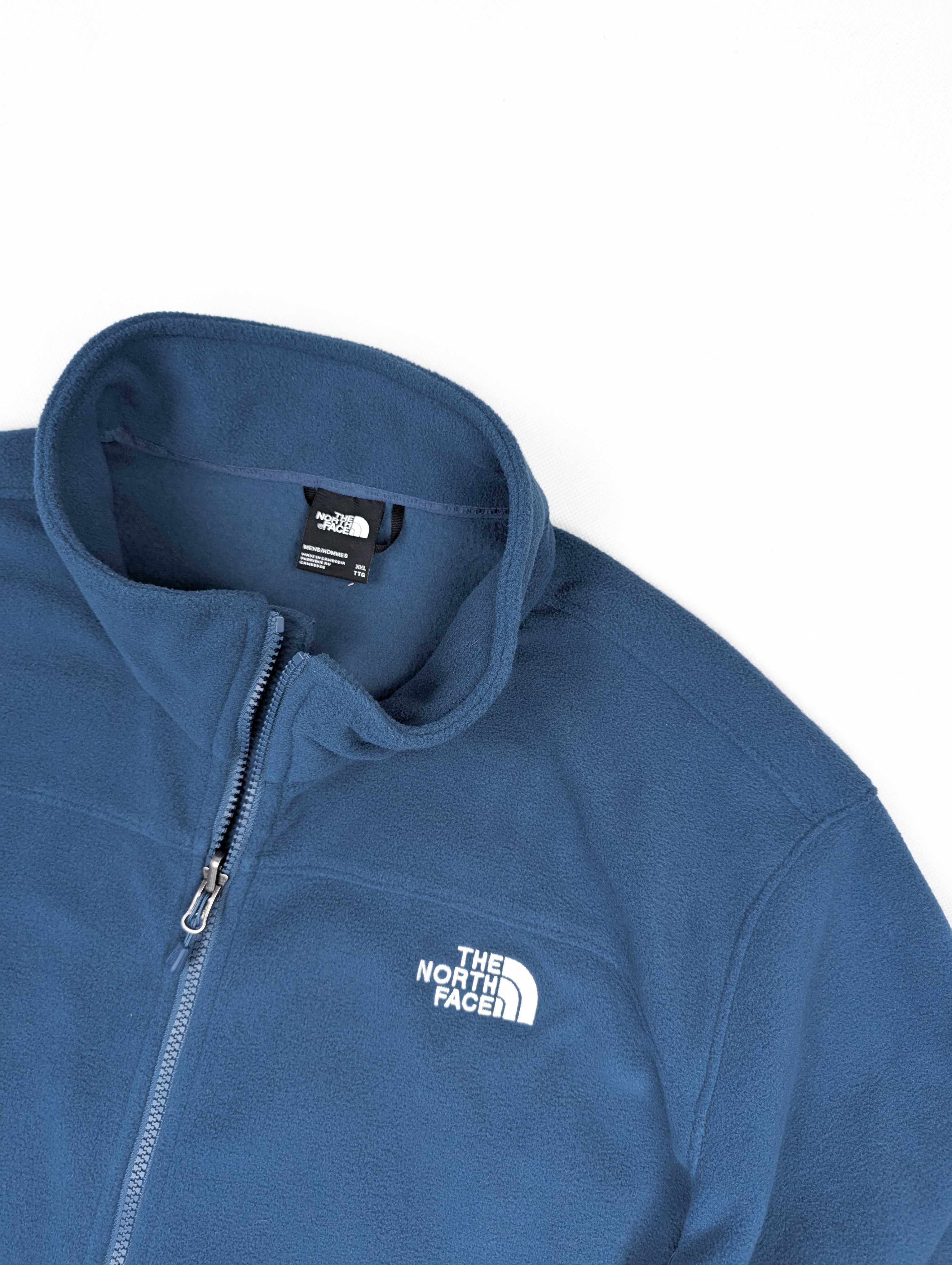 The North Face niebieska bluza polar XXL logo