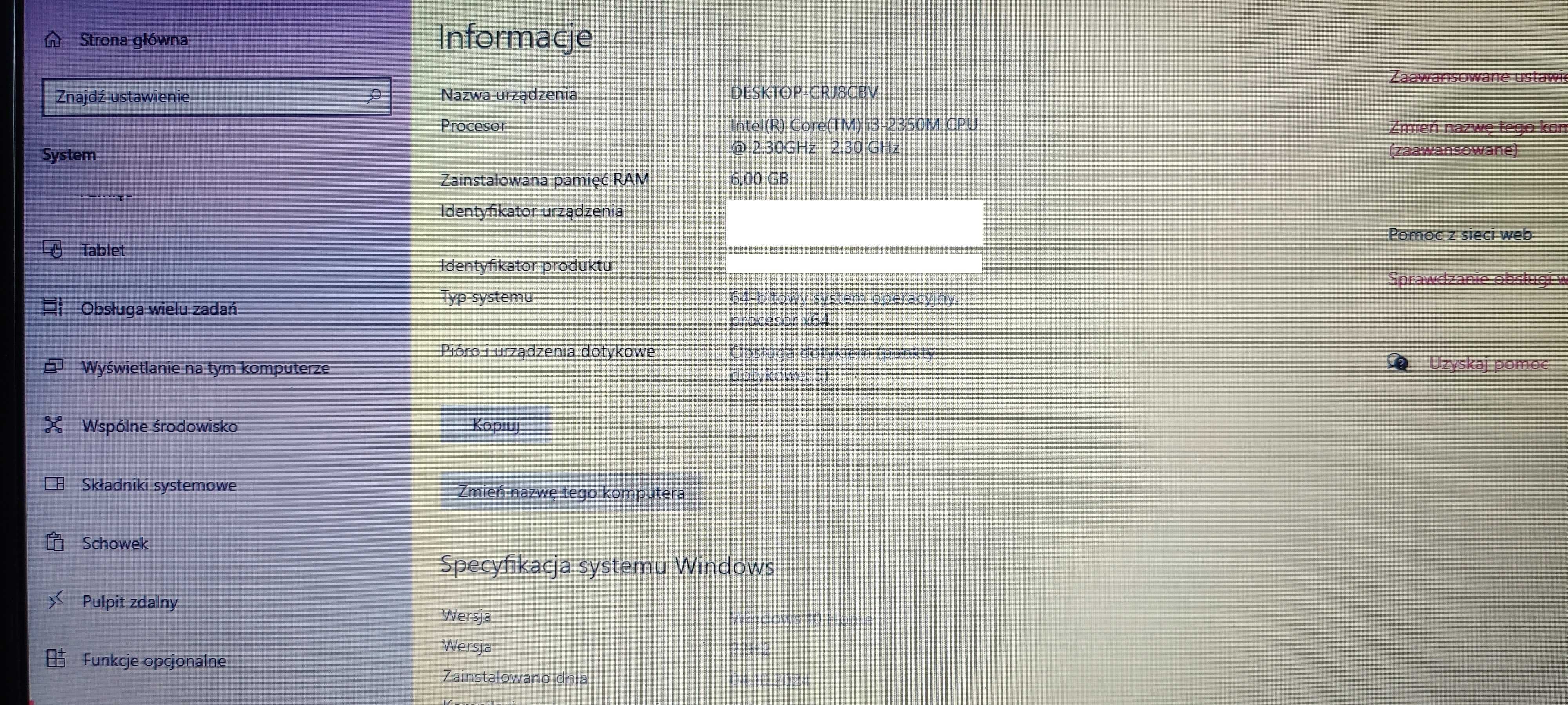 Samsung 300E -15,6 cala -Core i3 4x2,30 GHz -6GB Ram -240GB SSD -Win10