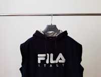 Fila Bezrękawnik Bluza Sweter z Kapturem Granatowy Biały