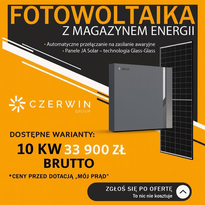 FOTOWOLTAIKA 10 KW+ włoski magazyn energii+backup
