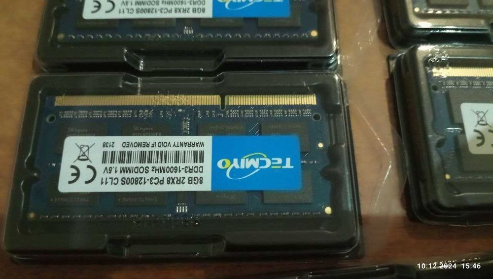 8 Gb\ Пам'ять для ноутбука\ фірмова Hunix\ ddr3\ 1600-1333Мгц