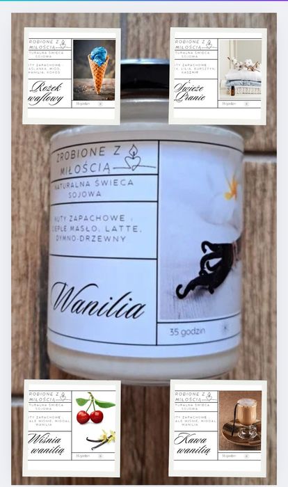 Świeca sojowa 180 ml. - różne zapachy