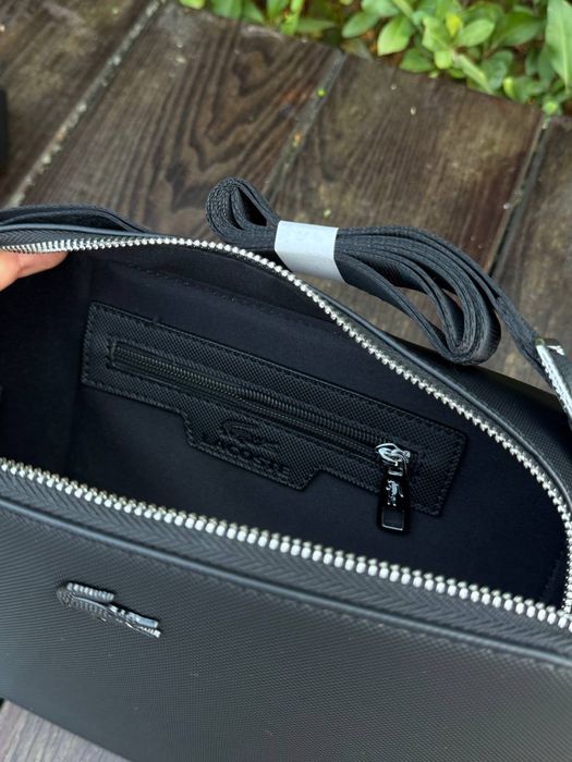 Сумка Lacoste Reporter Bag мужская через плечо барсетка Lacoste чорна