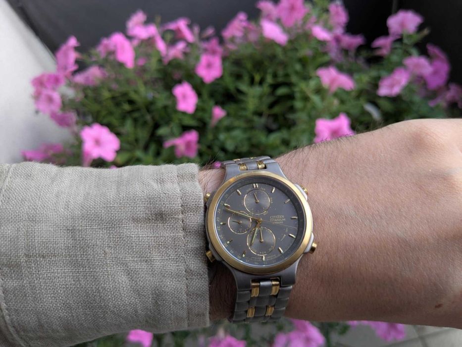Citizen Titanium Chronograph w tytanie z szafirem 1994