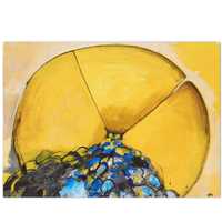 Staffan Hallstrom Mech, abstrakcja-plakat żółty 70x50