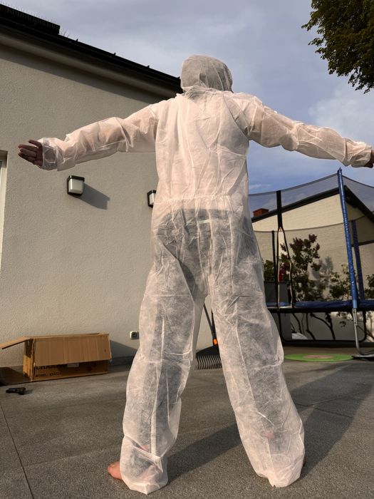 Jednorazowy kombinezon ochronny na suwak xl xxl xxxl 30 szt