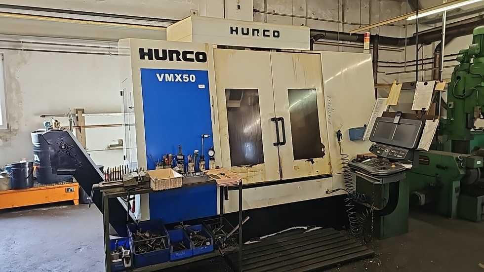 4-osiowe centrum obróbcze CNC Hurco VMX50, 2005 rok, Frezarka CNC