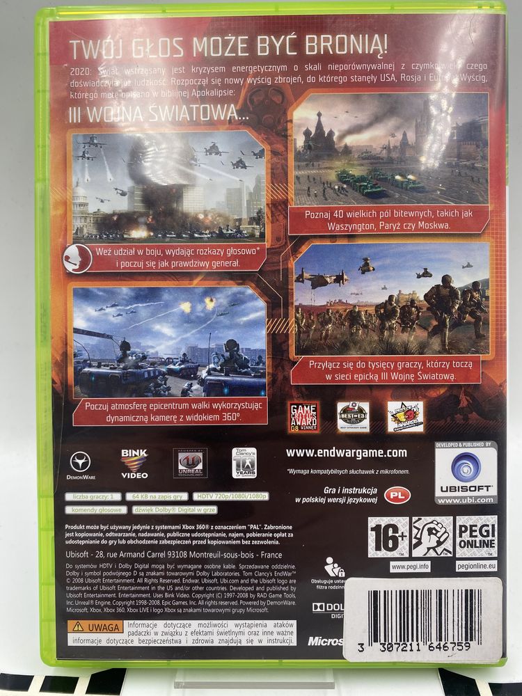 Tom Clancys End War Xbox 360 Gwarancja