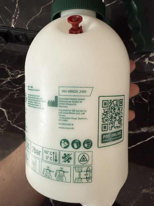 Садовий ручний обприскувач розпилювач PARKSIDE 2 л