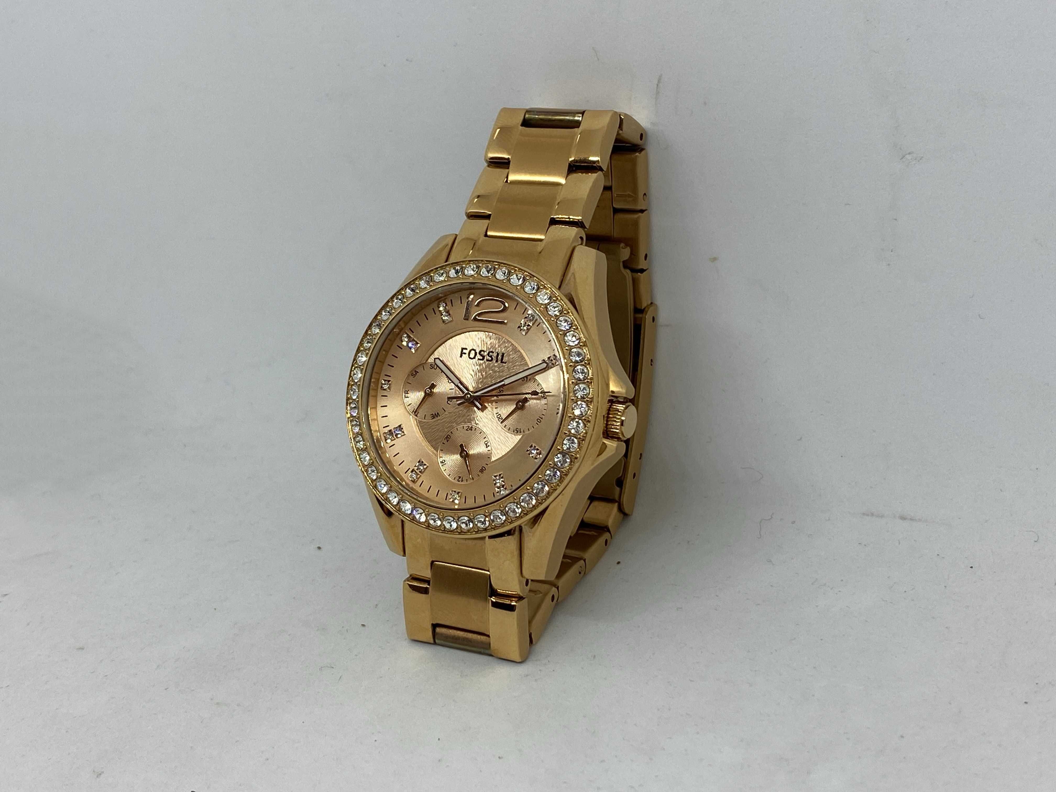 Zegarek damski Fossil ES2811 różowe złoto
