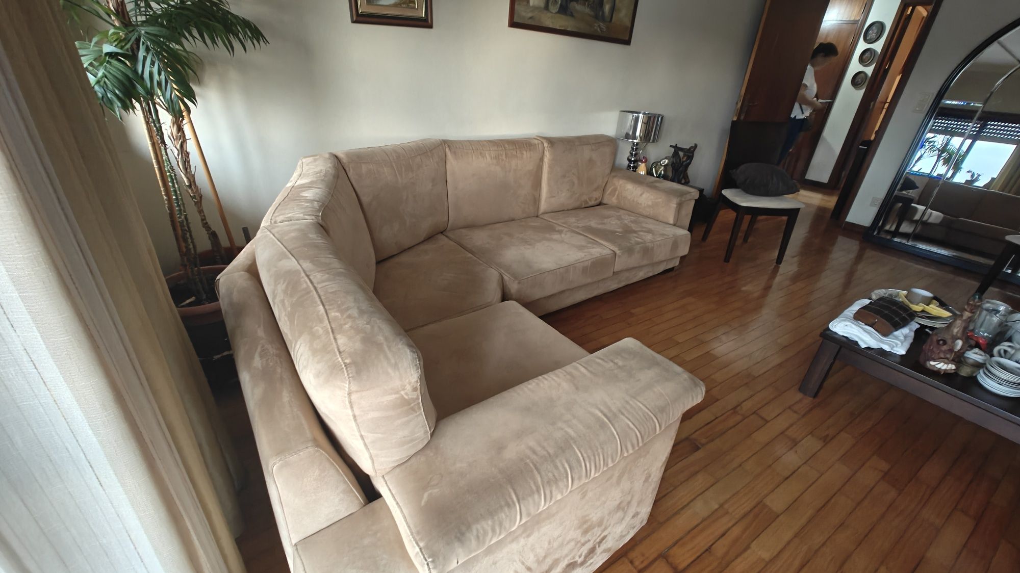 Sofá 5 lugares cor Bege