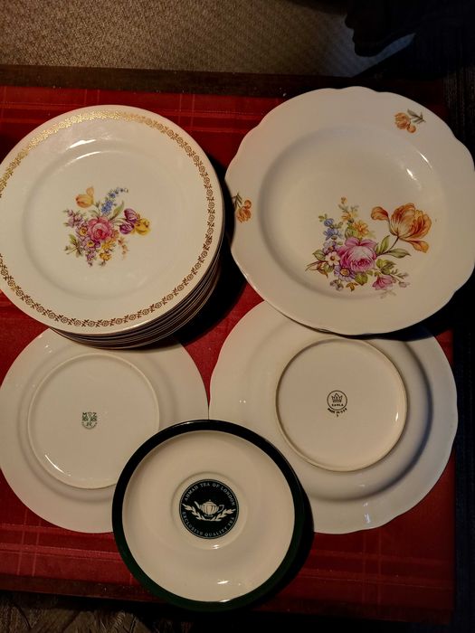 Кувшин со стаканами, ,хрусталь Тарелки Мейсеновский букет