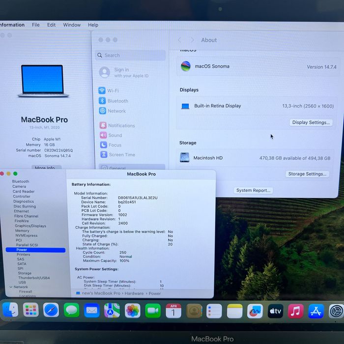 Apple MacBook Pro 13 2020 M1 16GB RAM 512GB SSD Space Gray