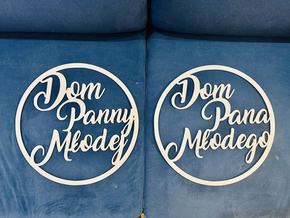 Zestaw obreczy Dom Pana Młodego Dom pani Młodej
