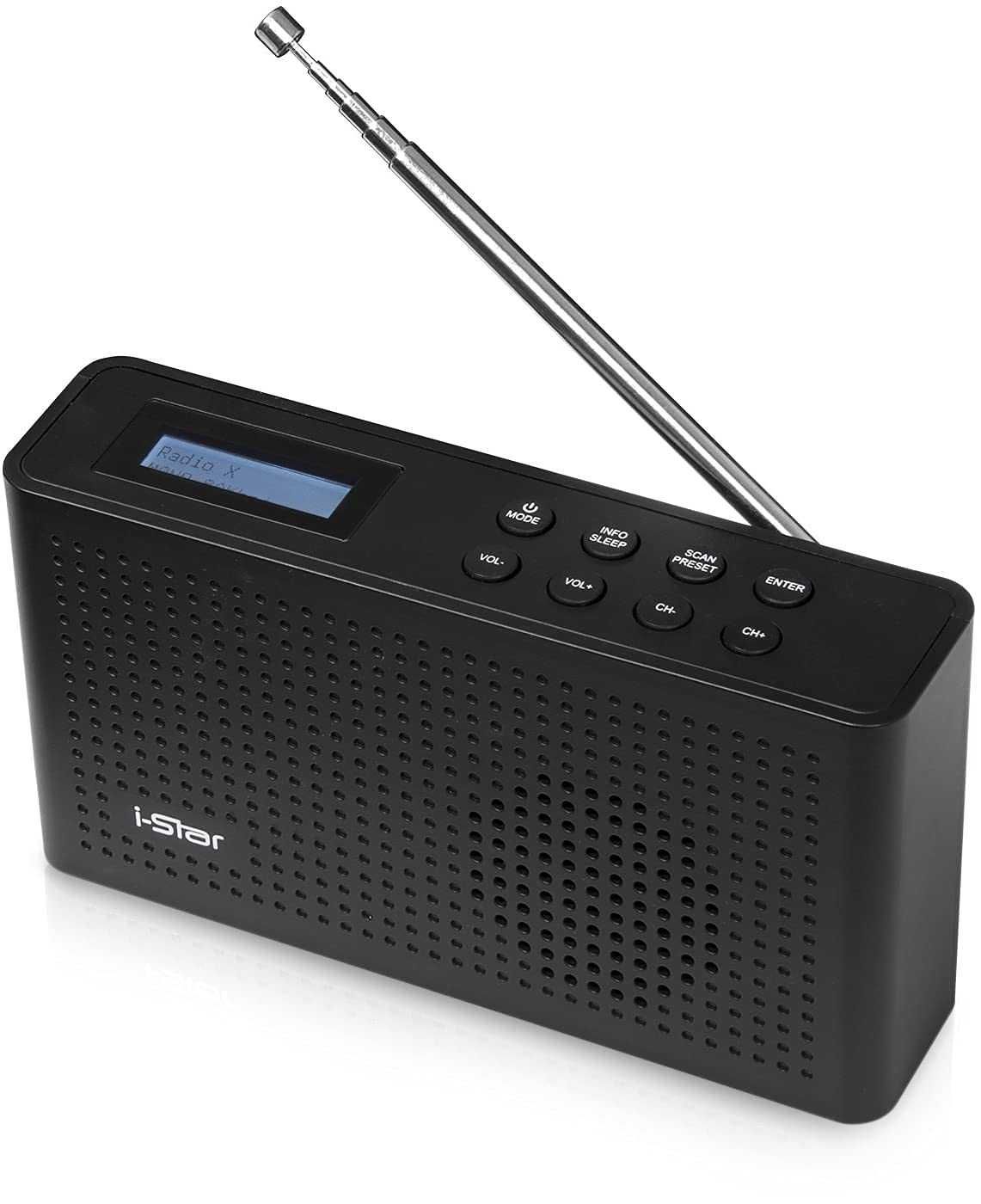 I-STAR Przenośne Radio FM/DAB/DAB+ Czarne