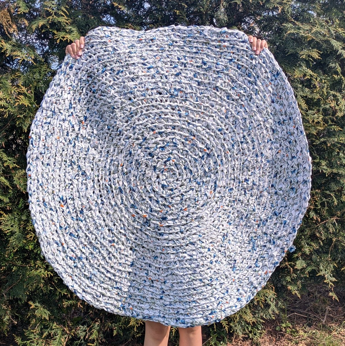 Dywan szydełkowy handmade 110 cm nowy