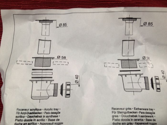 Válvula duche turbilhão sifonada marca WIRQUIN diametro 60 mm