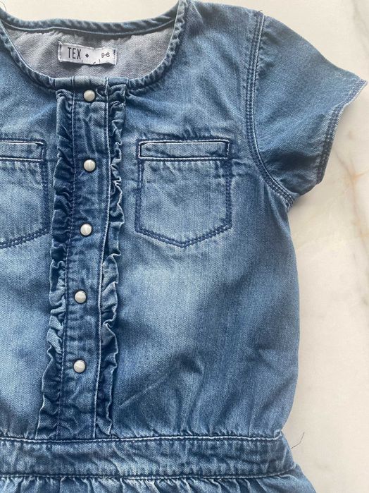 TEX jeansowa sukienka dla dziewczynki 110-116 cm