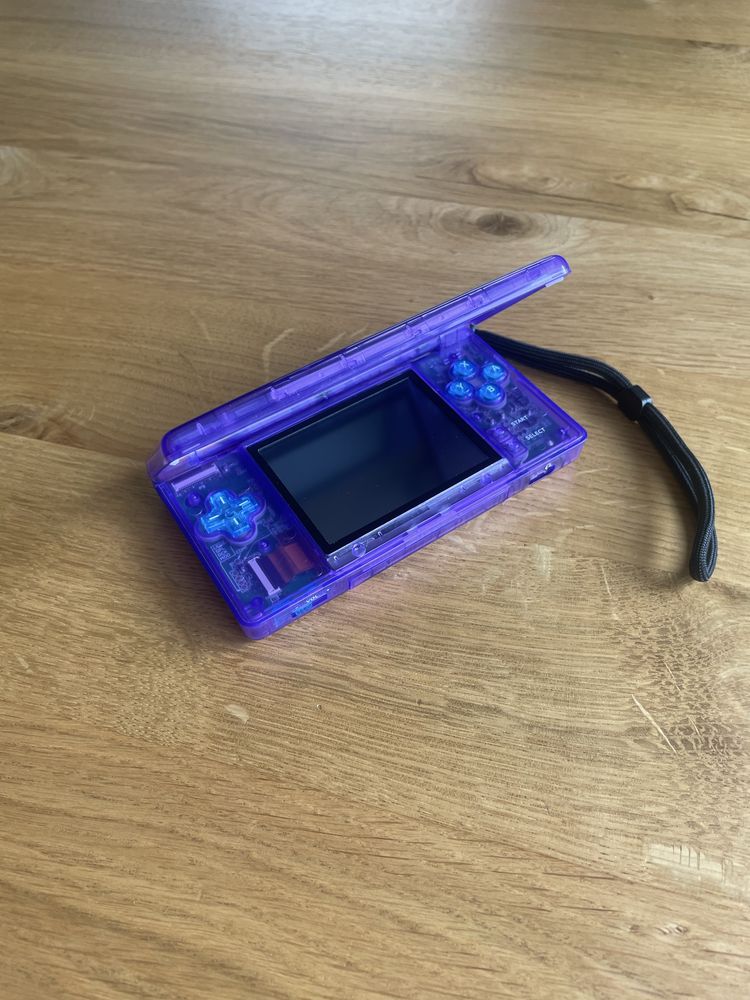 Nintendo ds Lite przezroczysty fioletowy karta R4