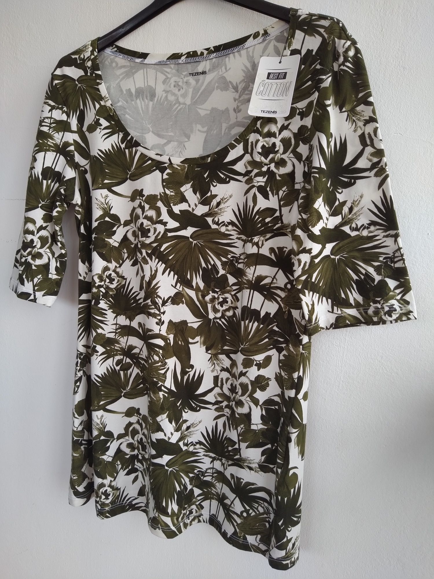 Blusa / Camisola padrão verde - Tezenis - Tamanho L - Nova!