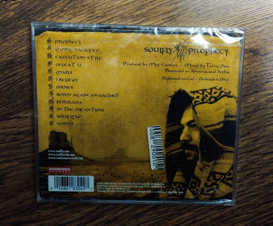 Soulfly Prophecy pierwsze wydanie 2004 folia Roadrunner Max Cavalera