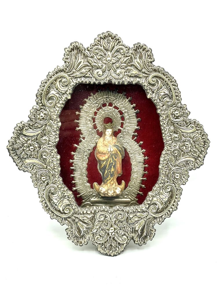 Relicário/Registo banhado a prata, Nossa Senhora Conceição imaculada