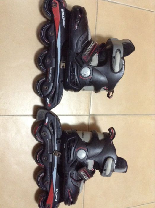 patins em linha e proteçoes