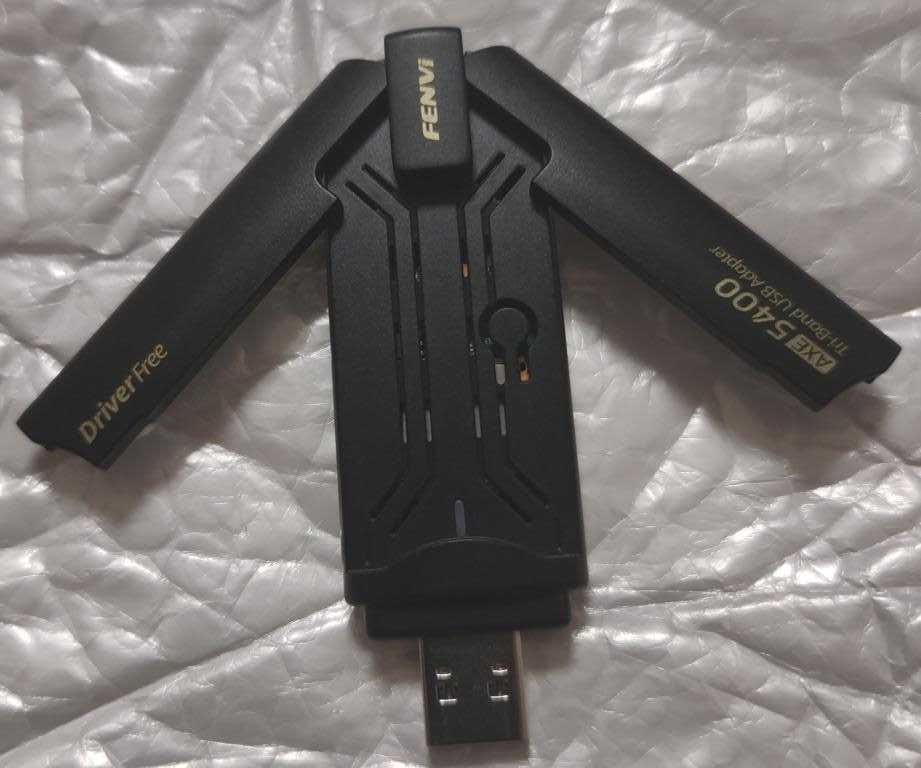 Трёхдиапазонный быстрый  USB WiFi-6 адаптер FENVI AXE5400