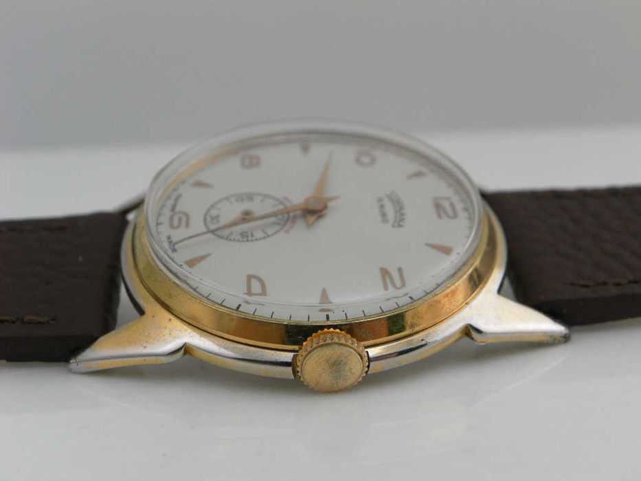 Duzy szwajcarski męski mechaniczny zegarek .. SORNANA 15 kam.