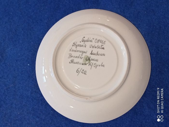 Komplet 1 filiżanka talerzyk porcelana opolska przed 1975 design PRL