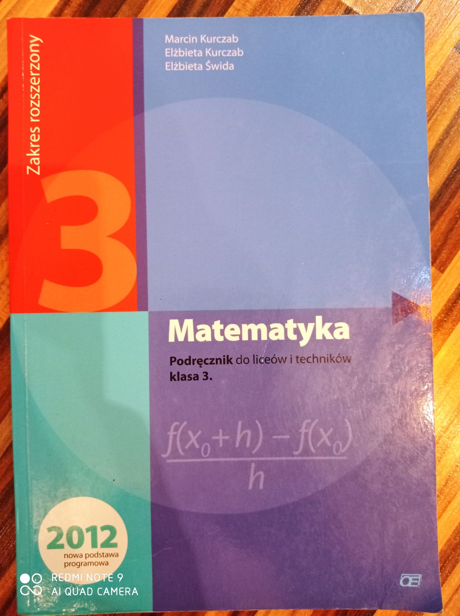 Matematyka klasa  3  2012 zakres podstawowy i rozszerzony