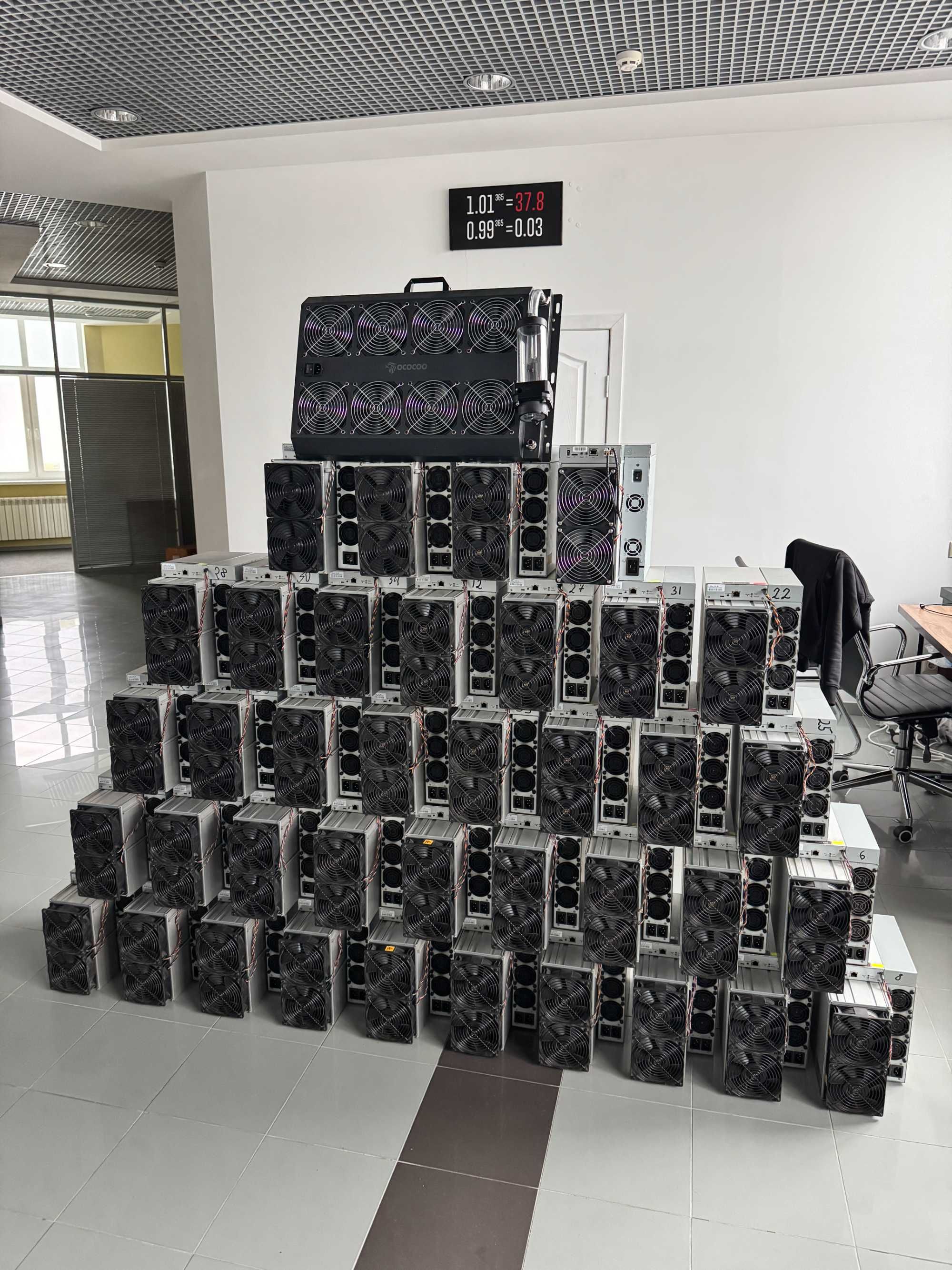 Б/в Майнери Asic Bitmain Antminer S19j Pro 100 Th (126 ч) 3100 Вт