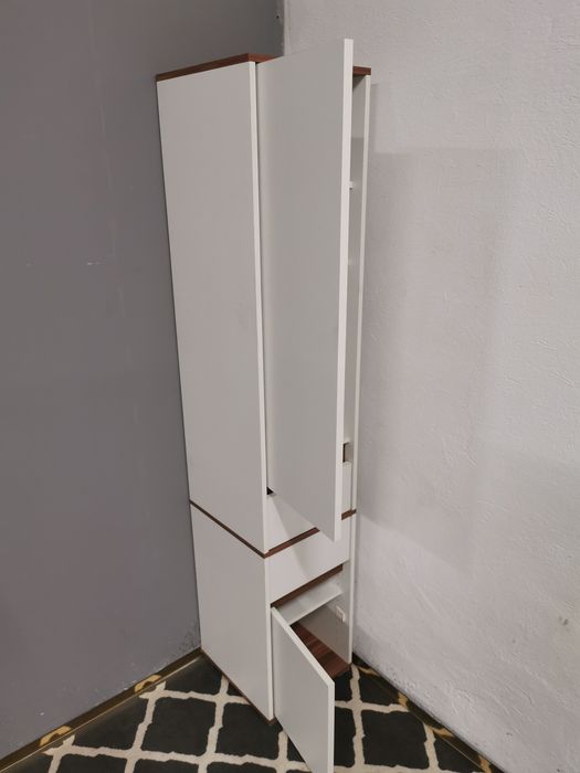 Słupek łazienkowy szafka 80 x 35 cm biały