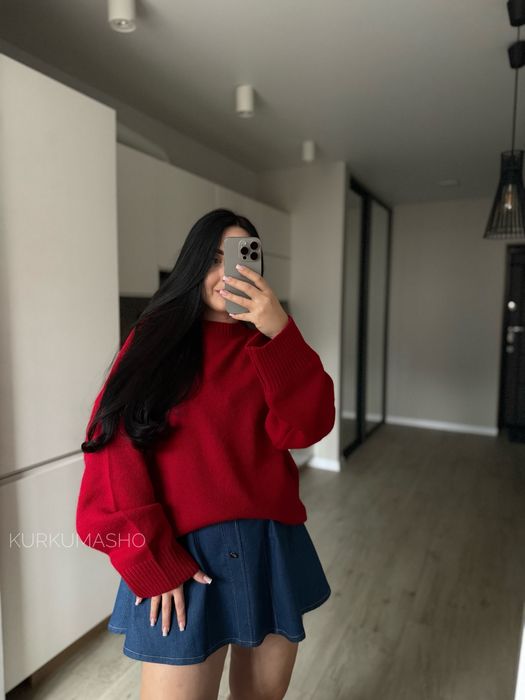 Светр червоний , светр Туреччина, светр жіночий