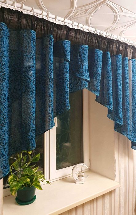 Штора занавеска тюль на кухню в детскую гардина ламбрекен