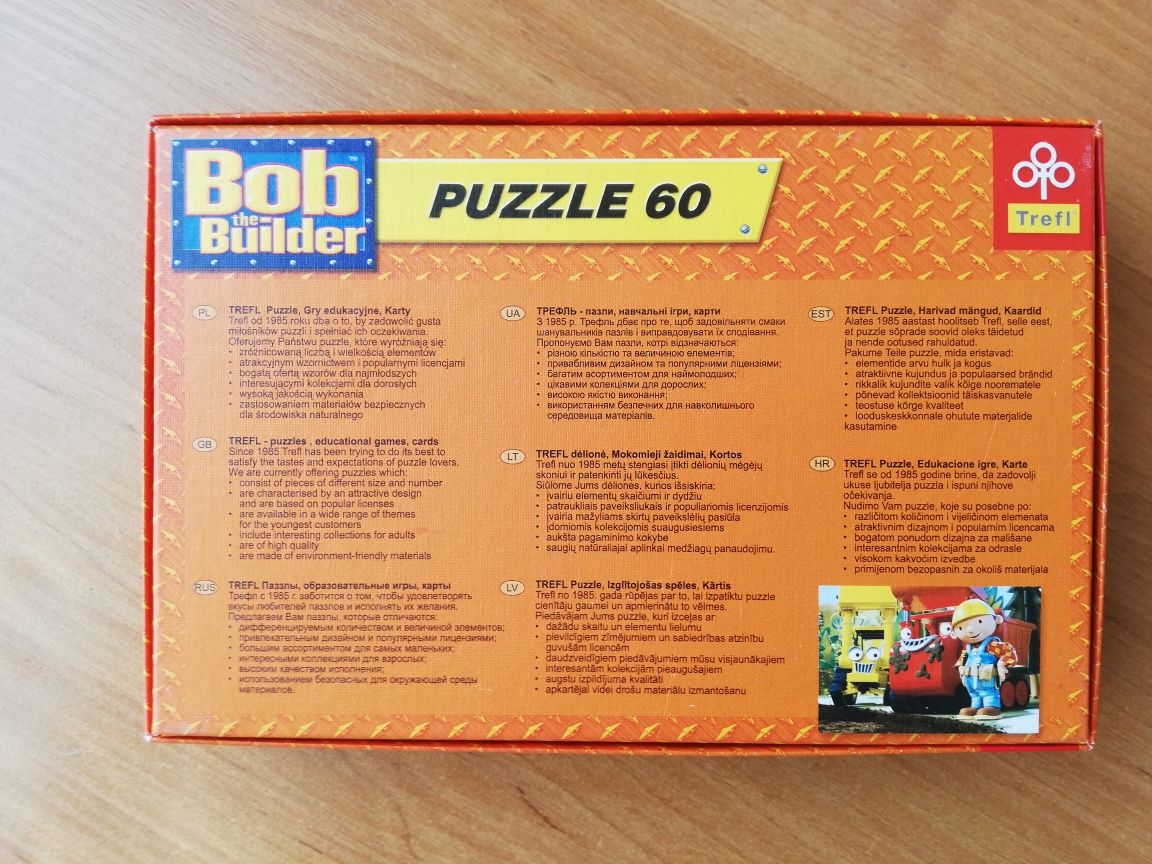 Puzzle 60 Bob budowniczy firmy Trefl