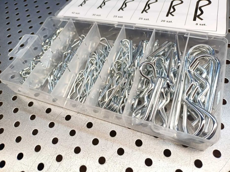 Zestaw zawleczek sprężynowych 150-szt. zawleczki sprezynowe