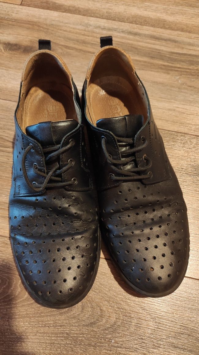 Męskie półbuty skórzane polska firma buty eleganckie wizytowe na lato