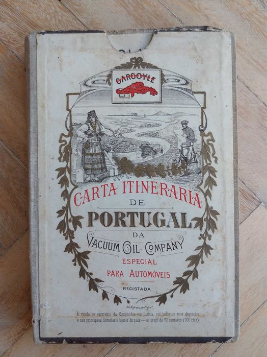 mapa: carta itinerária de Portugal, 1915