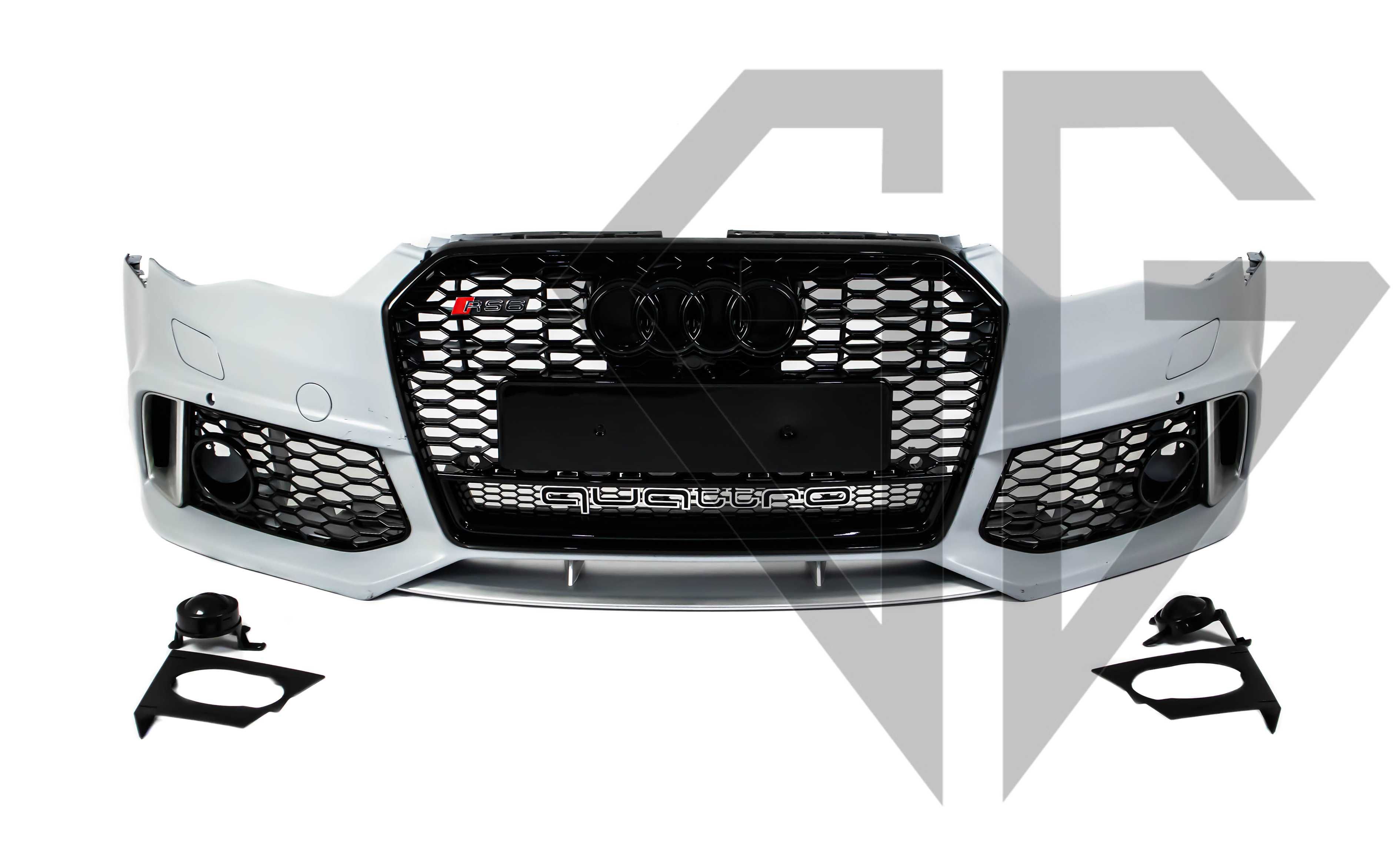 Передний бампер на Audi A6 C7 2014-2018 год ( в стиле Audi RS6 )