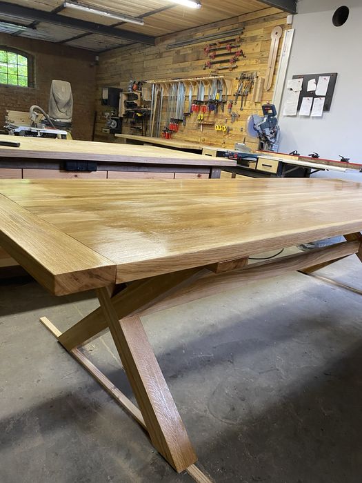 Stół dębowy ogrodowy duży 3m