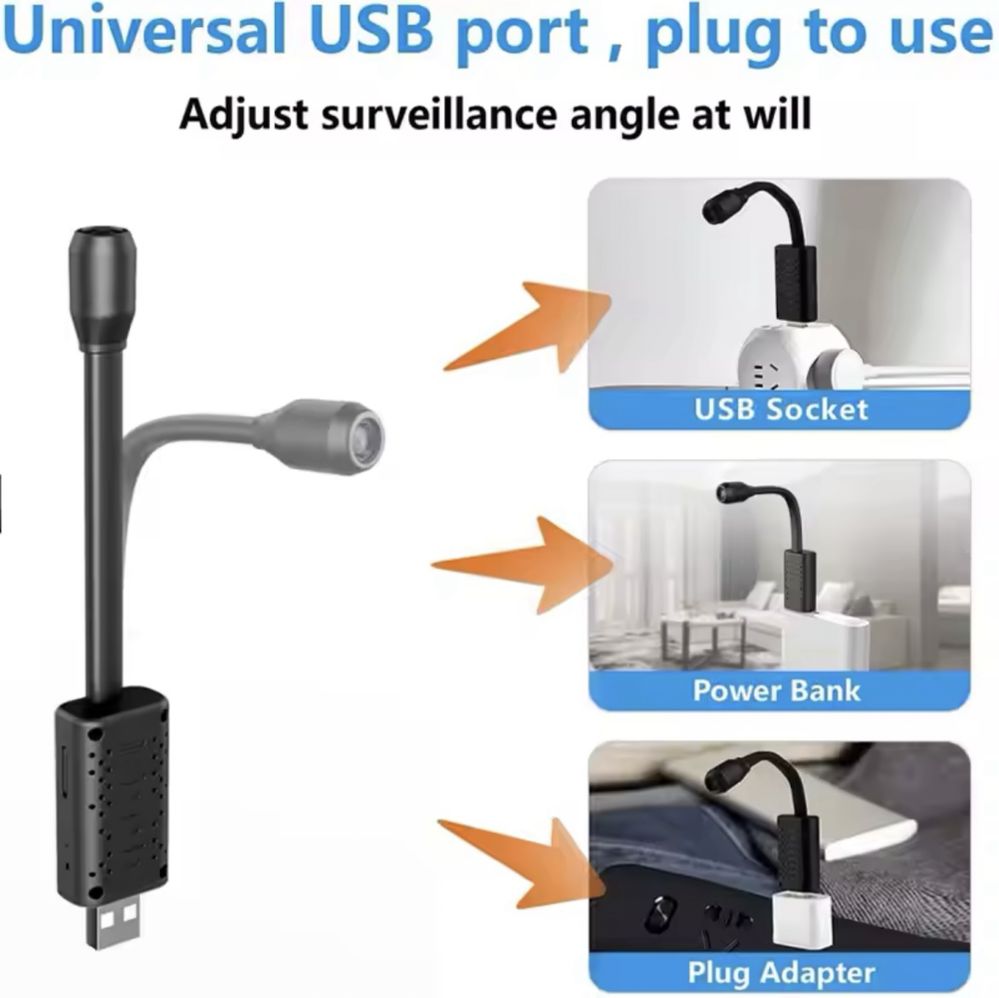 Wi-Fi міні-камера з нічним баченням, USB
