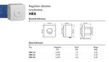 Regulator obrotów Tyrystorowy HRX 1.0
