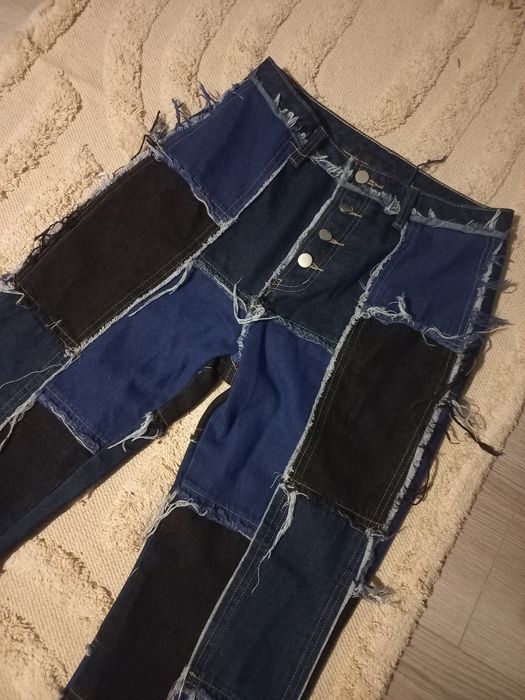 Джинси широкі patch work shein y2k