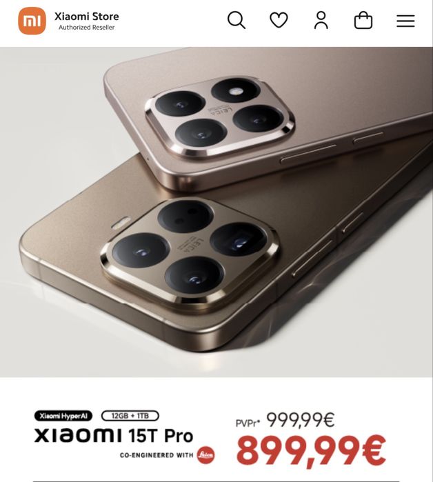 Xiaomi 15T Pro com 512 Gb dourado