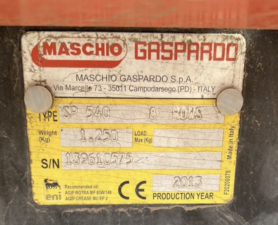 Сеялка MASCHIO GASPARDO (Гаспардо SP 8) 2013 г.в.