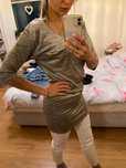 Reserved srebrna tunika glam rock gole plecy