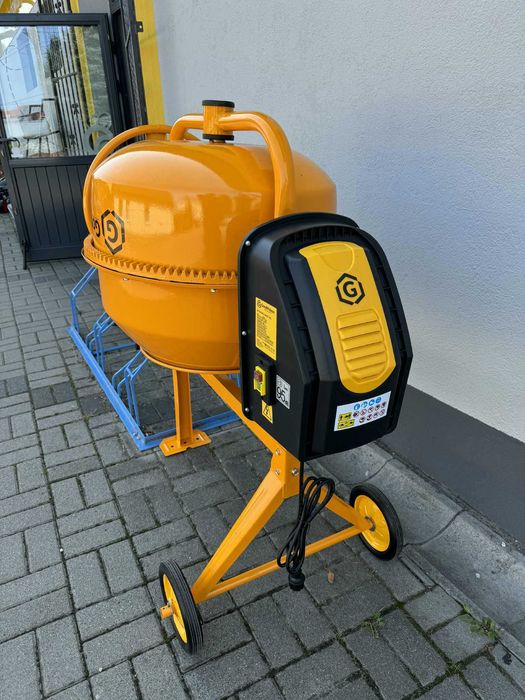 Betoniarka 160L 650W 230V bęben stalowy, żeliwny wieniec