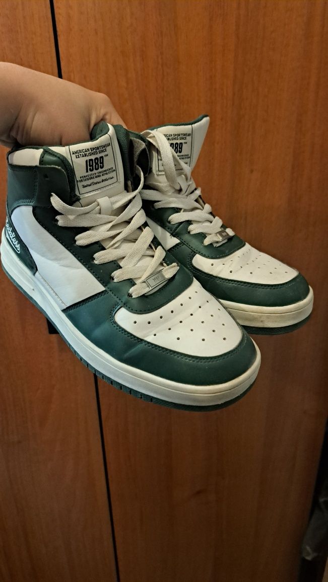 Buty  typu high  zielono białe rozm. 41